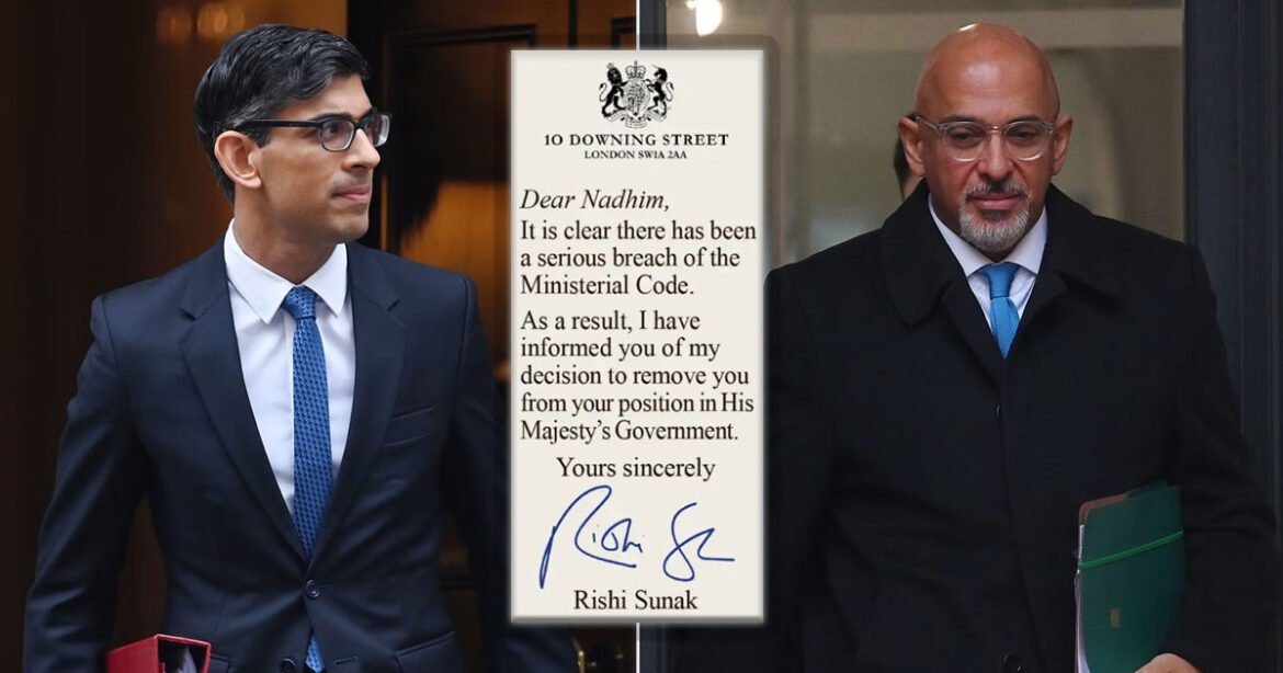 Rishi Sunak sacking Zahawi