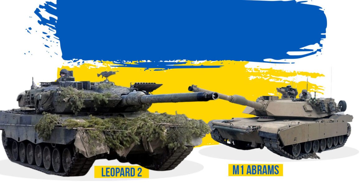 Western-tanks-in-Ukraine--M1-Abrams-and-Leopard-2-battle-Tanks