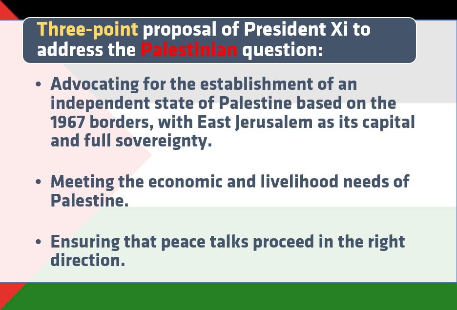 Three-point proposal of China President Xi to address the Palestinian