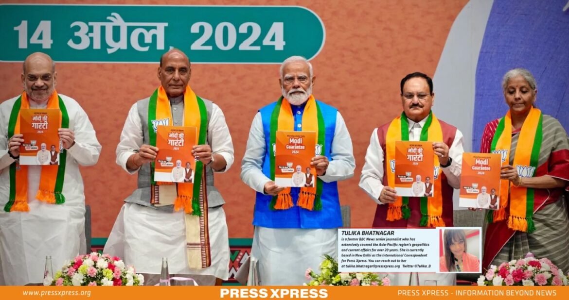 Modi’s Guarantee BJP manifesto promises safe, rich Bharat Modi’s Guarantee BJP manifesto promises safe, rich Bharat