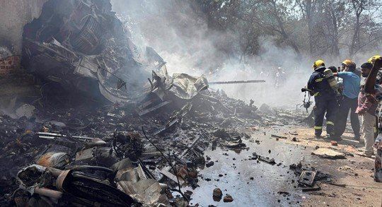 ‘Many killed’ as Air India plane with 242 on board crashes near India’s Ahmedabad airport